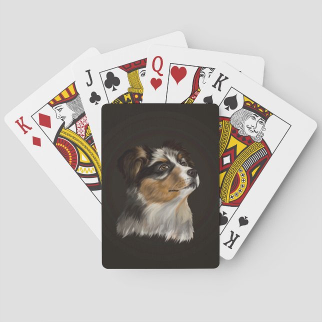 Baraja De Cartas Pastor australiano - Aussie Puppy (Reverso)