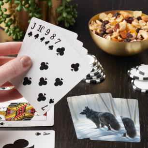 Baraja De Cartas Pastor Belga Deja que nieve Navidad