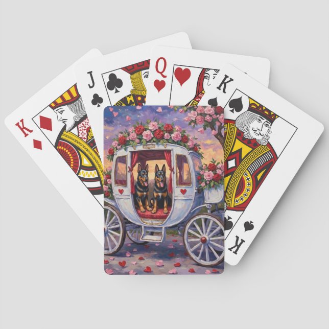 Baraja De Cartas Pastor Belga Día de San Valentín (Reverso)
