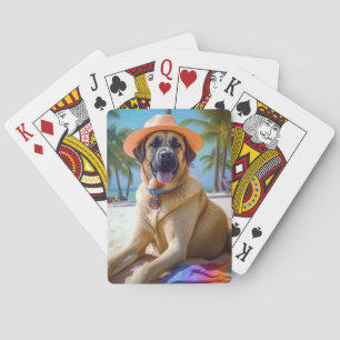 Baraja De Cartas Pastor de Anatolia en la playa, regalo de verano p