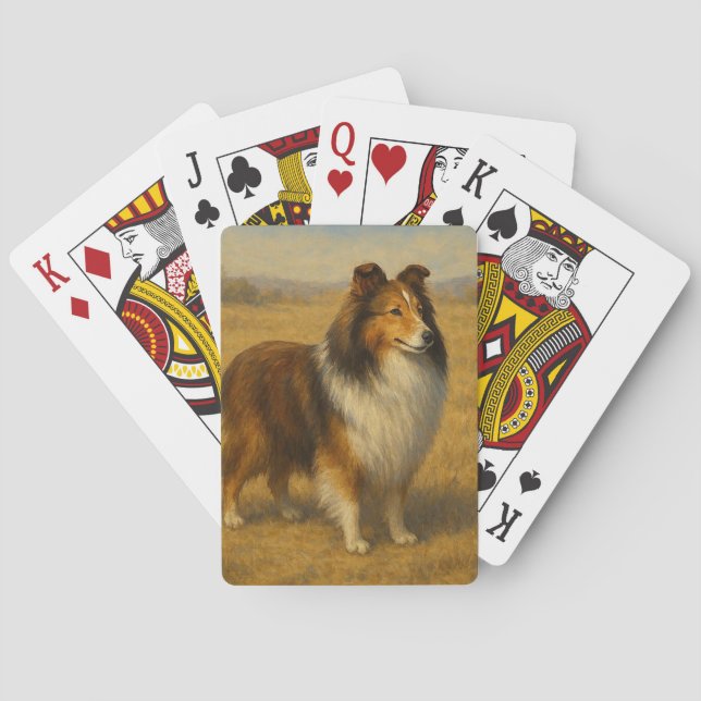 Baraja De Cartas Pastor de Shetland (Reverso)