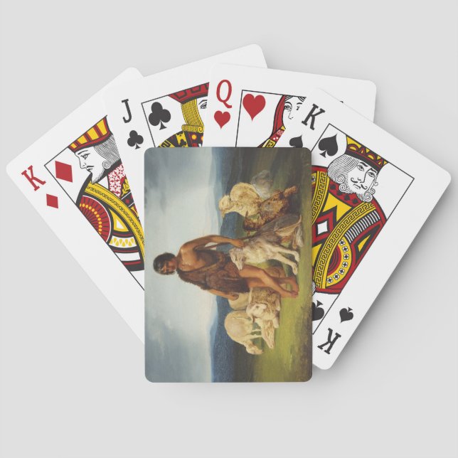 Baraja De Cartas Pastor en un paisaje rural (Reverso)