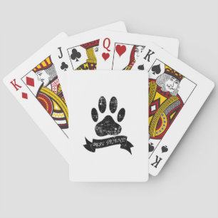 Baraja De Cartas Pata de perro angustiado con cinta