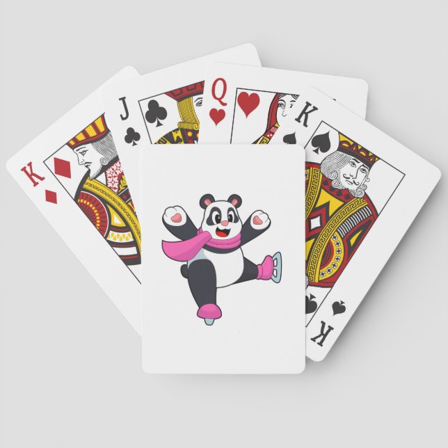 Baraja De Cartas Patinaje sobre hielo Panda (Reverso)