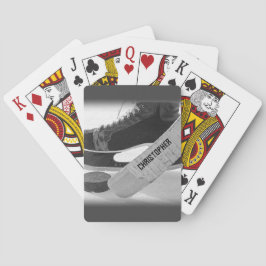 Baraja De Cartas Patines negros de hockey personalizados