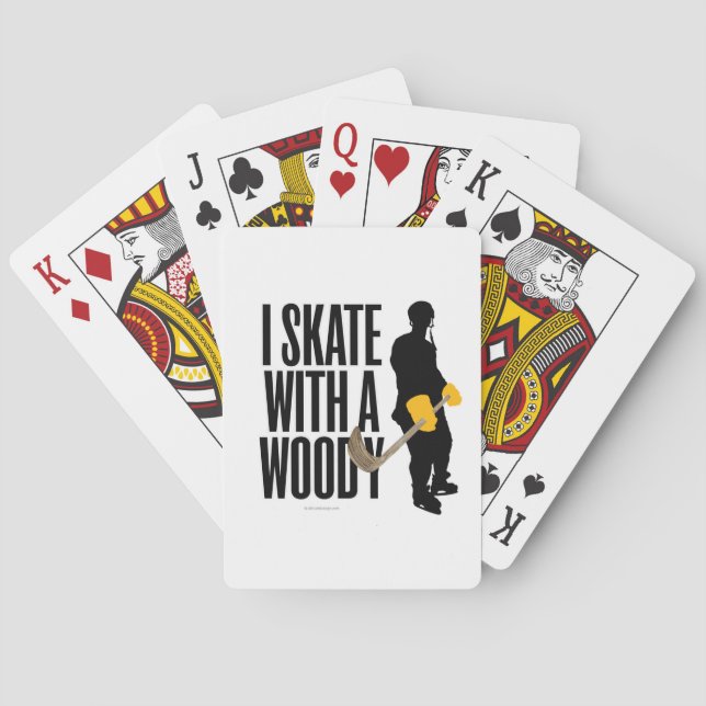 Baraja De Cartas Patino con un Woody (el hockey) (Reverso)