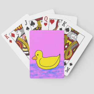 Baraja De Cartas Pato amarillo lindo en las tarjetas de juego clási