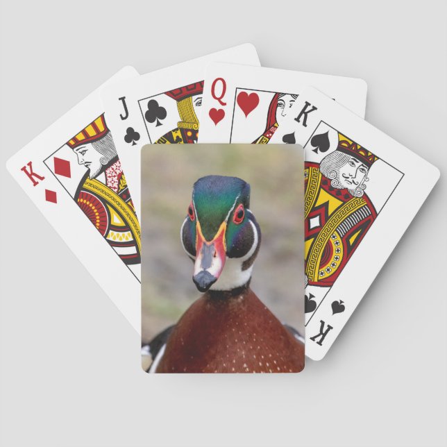 Baraja De Cartas Pato de madera (Reverso)