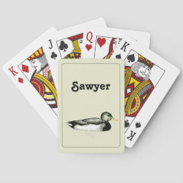 Baraja De Cartas Pato Mallard de tarjetas de juego personalizadas