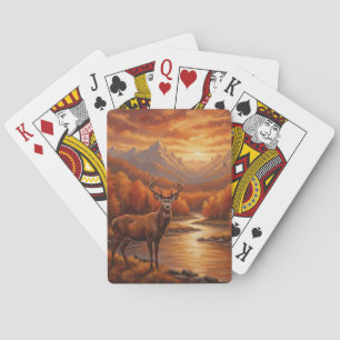 Baraja De Cartas Pato Naranja Alce Ciervo Buck Divertido Cazando Lu