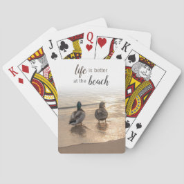 Baraja De Cartas Patos en tarjetas de juego de playa