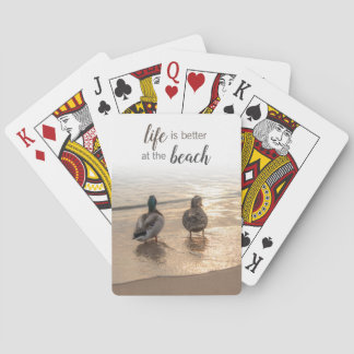 Baraja De Cartas Patos en tarjetas de juego de playa