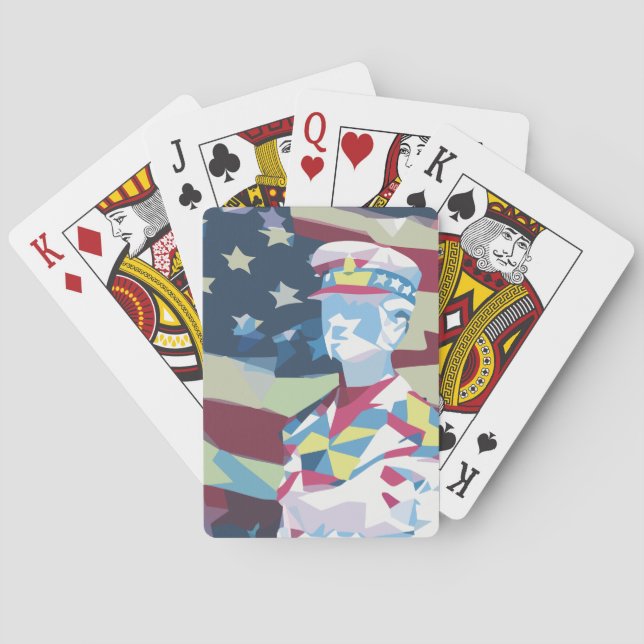 Baraja De Cartas Patriota americano (Reverso)