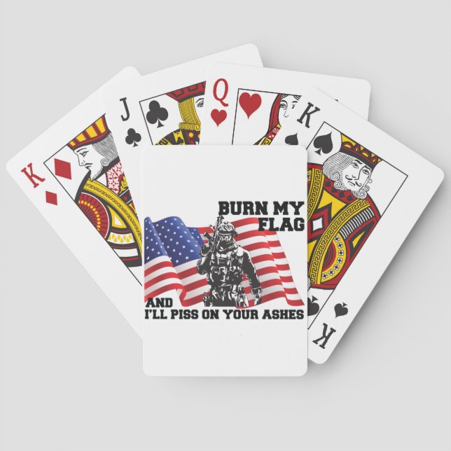 Baraja De Cartas Patriota americano (Reverso)