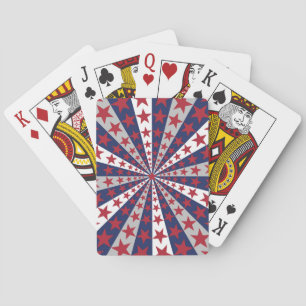 Baraja De Cartas Patriotic Sunburst: Obra de arte de la bandera est