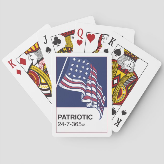 Baraja De Cartas Patriótico 24/7/365 (Reverso)
