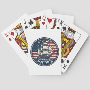 Baraja De Cartas Patriótico Del Golfo De Los Ee.Uu.