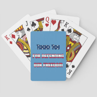 Baraja De Cartas Patriótico Gracias Por Defender Nuestra Libertad