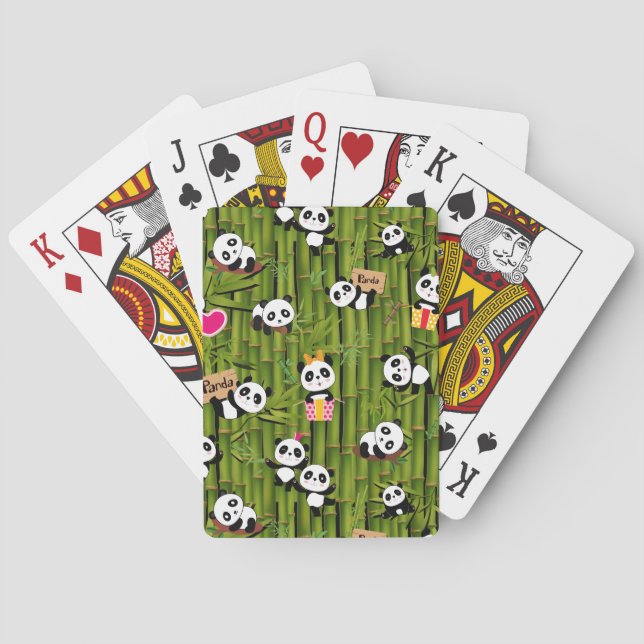 Baraja De Cartas Patrón 2 de Panda (Reverso)