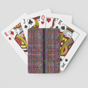 Baraja De Cartas Patrón abstracto de líneas de neón brillantes
