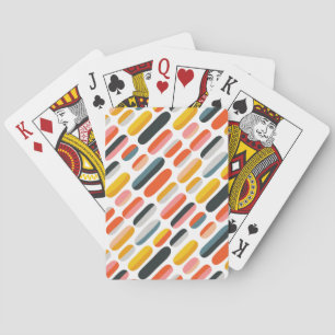 Baraja De Cartas Patrón abstracto geométrico retro de mediados de s