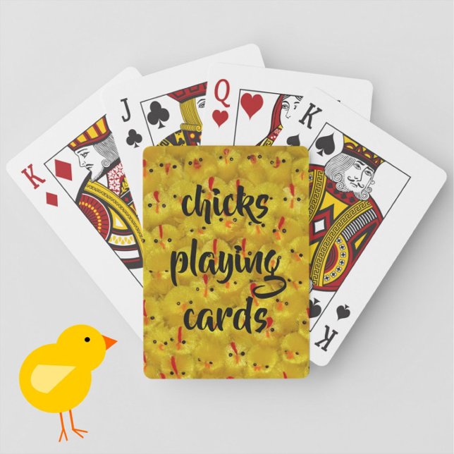 Baraja De Cartas Patrón amarillo divertido de "chicles jugando cart (Fun for gals' games night or a bachelorette party!)
