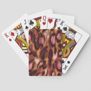 Baraja De Cartas Patrón animal africano de los puntos leopardo