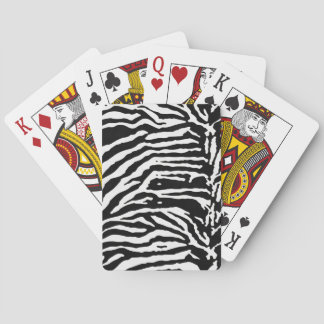 Baraja De Cartas Patrón artístico negro y blanco de camuflaje cebra