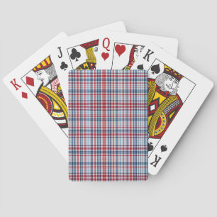 Baraja De Cartas Patrón azul blanco rojo oscuro