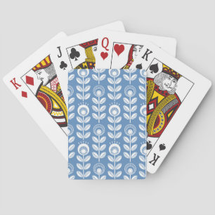 Baraja De Cartas Patrón azul retrospectivo
