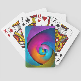 Baraja De Cartas Patrón azul rosado del arte del resumen floral mod