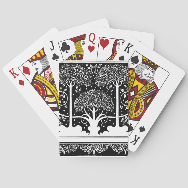 Baraja De Cartas Patrón Beardsley de árbol Art Nouveau (Reverso)