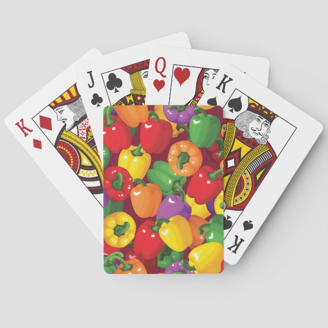 Baraja De Cartas Patrón Bell Pepper (Reverso)