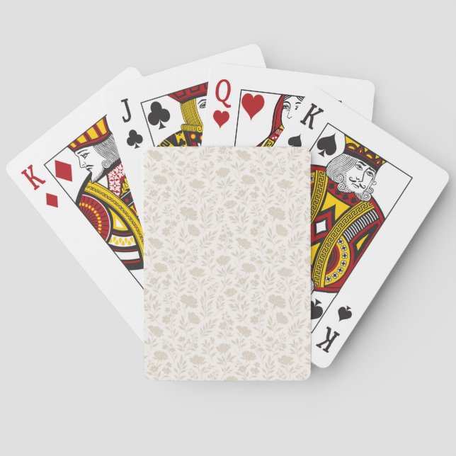 Baraja De Cartas Patrón Botánico Minimal de Lujo (Reverso)