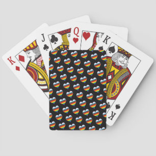Baraja De Cartas Patrón cardíaco arcoiris
