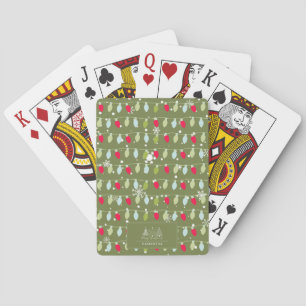Baraja De Cartas Patrón clásico de vacaciones de cosecha de vintage