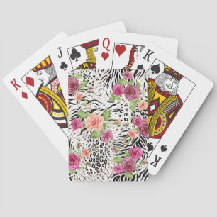 Baraja De Cartas Patrón con impresiones de animales