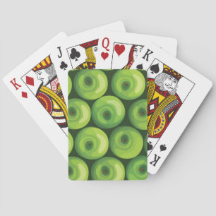 Baraja De Cartas Patrón con manzanas verdes