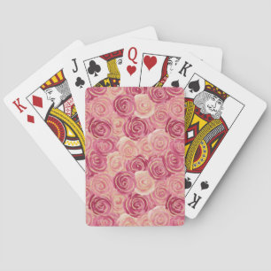 Baraja De Cartas Patrón continuo de brillo con remolino de rosa ros