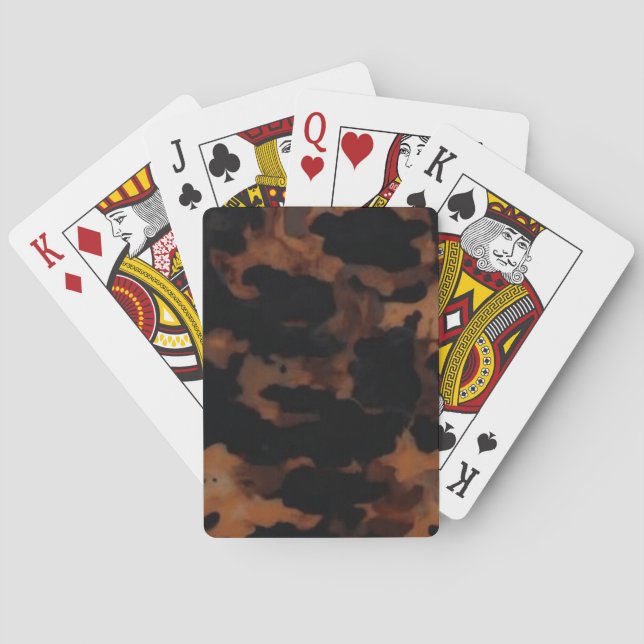 Baraja De Cartas Patrón continuo de caparazón de tortuga, caparazón (Reverso)