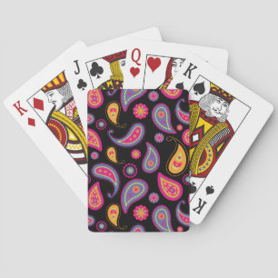Baraja De Cartas Patrón continuo de Paisley colorido