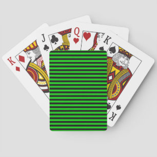 Baraja De Cartas Patrón continuo de rayas negras y verdes