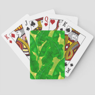 Baraja De Cartas Patrón de acuarela de hojas de banana