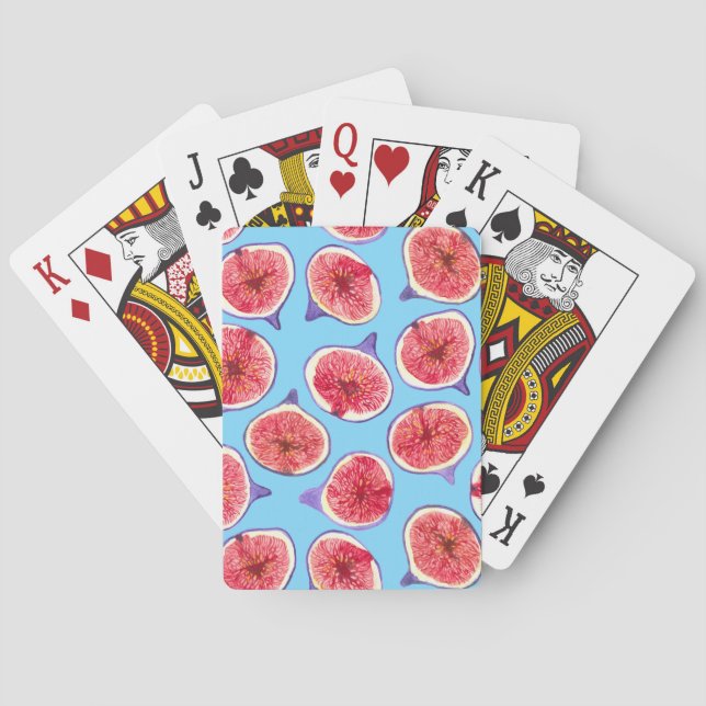 Baraja De Cartas Patrón de acuarela de rodajas de fijaciones (Reverso)