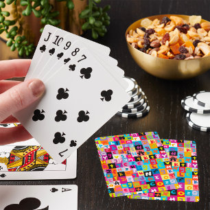 Baraja De Cartas Patrón de alfabeto desordenado
