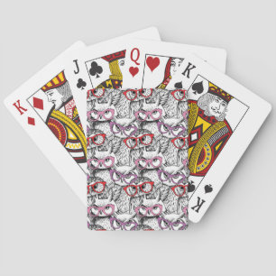 Baraja De Cartas Patrón de anteojos de búho