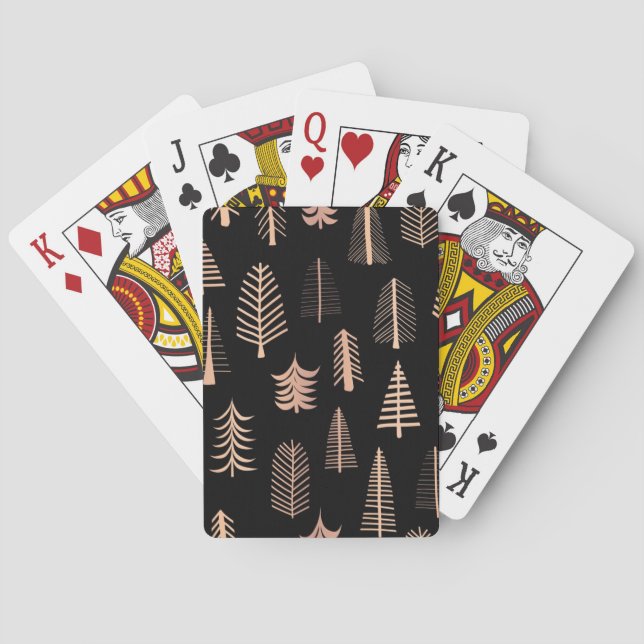 Baraja De Cartas patrón de árbol de Navidad (Reverso)
