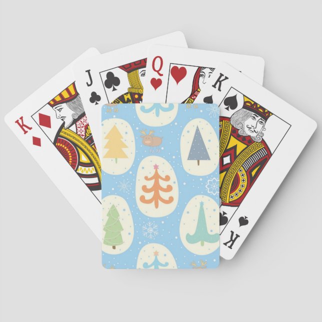 Baraja De Cartas patrón de árbol de Navidad (Reverso)