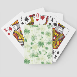 Baraja De Cartas Patrón de árbol de palma verde