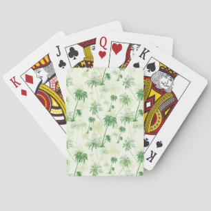 Baraja De Cartas Patrón de árbol de palma verde